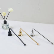 1pc Metal Candle Snuffer Gold/Black/Silver Bell-shape Fire Extinguisher Wick Cover 19.5cm Handle Vintage Decor Home SPA Hotel