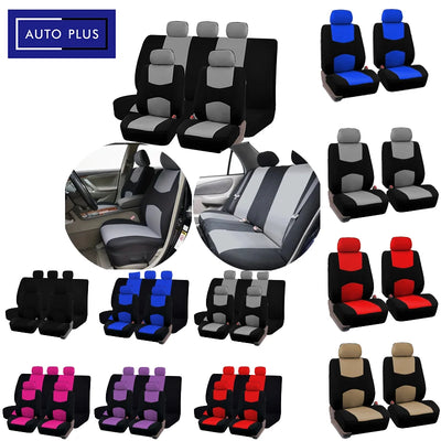 AUTO PLUS Universal Car Seat Cover Fit For Most Car SUV Truck Van Car Accessories Interior With Airbag Compatible Seat Cover Car