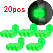 Luminous Tire Valve Caps 6 Colors Car Motorcycle Glowing Valve Cover Car Tire Wheel Hub Styling Tool Auto Accessories 4/8/20pcs