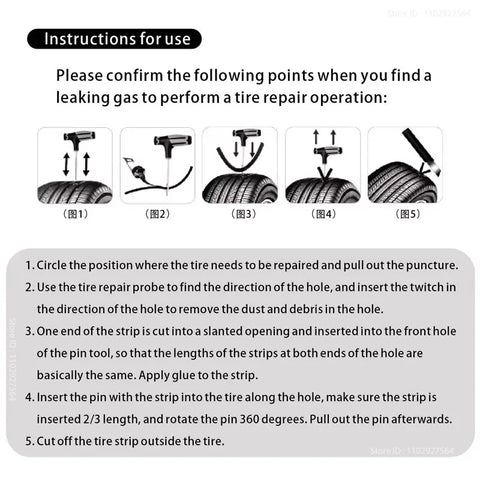 Car Tire Repair Kit Puncture Plug Tools Tyre Puncture Emergency for Tire Strips Stirring Glue Repair Tool Kit Car Accessories