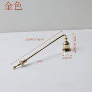 1pc Metal Candle Snuffer Gold/Black/Silver Bell-shape Fire Extinguisher Wick Cover 19.5cm Handle Vintage Decor Home SPA Hotel