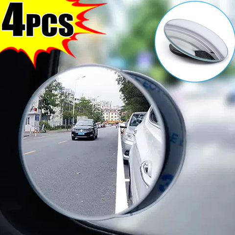 Car Rear View Mirror Auxiliary Blind Spot Mirror Ultra Clear 360 Degree Adjustable Wide Angle Car Reverse Borderless Mirrors