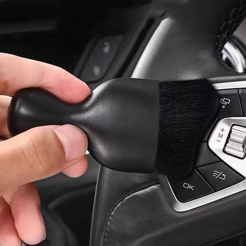 Car Interior Cleaning Brush Center Console Clean Tool Air Outlet Cleaning Soft Brush with Shell Car Crevice Dust Removal Brush