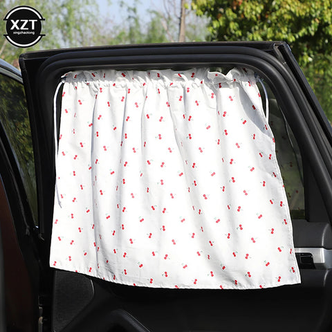 Suction Cup Curtain In The Car Window Sunshade Cover Cartoon Universal Side Window Sunshade UV Protection For Kid Baby Children