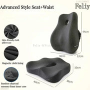 Memory Foam Car Seat Support Waist Cushion Massage Lumbar Orthopedic Pillow Office Chair Buttock Cushion Pain Relief Pillow Sets