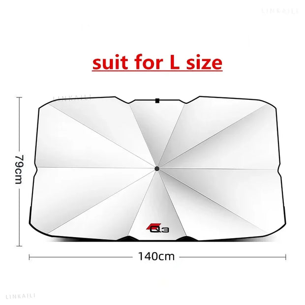 Car Windshield Sun Shade Blocks, UV Ray Reflector Umbrella, For AUDI A1, A3, 8p, A4, B4 A5, A6, A7, A8, Q2, Q3, Q5, Q7, Q8