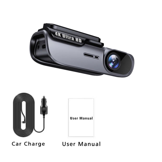 UHD 4K 3840*2160P Car DVR WIFI Dash Cam Camera Video Drive Recorder Dashcam Registrar Black Box 24 Hour Monitoring Night Vision