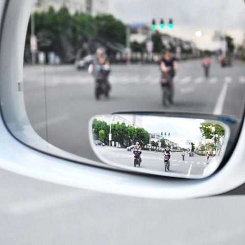 2PCS Car Blind Spot Mirror Adjustable 360 Degree Frameless Rearview Wide Angle Round Convex for Parking Rear View Mirror