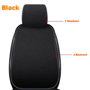 Car Seat Cover Front Rear Flax Seat Protect Cushion Automobile Seat Cushion Protector Pad Mat Backrest Headrest Auto Interior