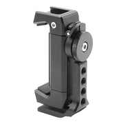 Universal Smartphone Tripod Mount Adapter Phone Clip Holder 360 Rotation Mobile Clamp with Cold Shoe Mount for Arca-Type Plate