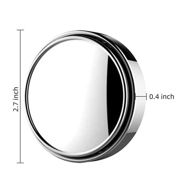 2Pcs Car Rearview Sucker Mirrors 360 Degree Blind Spot Mirror Adjustable Round Frame Convex Clear Rearview Auxiliary Mirror