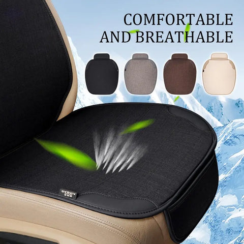 Car Seat Chair Protect Breathable Flax Seat Cover Dampproof Interior Four Car Universal Seasons Accessories C3O3