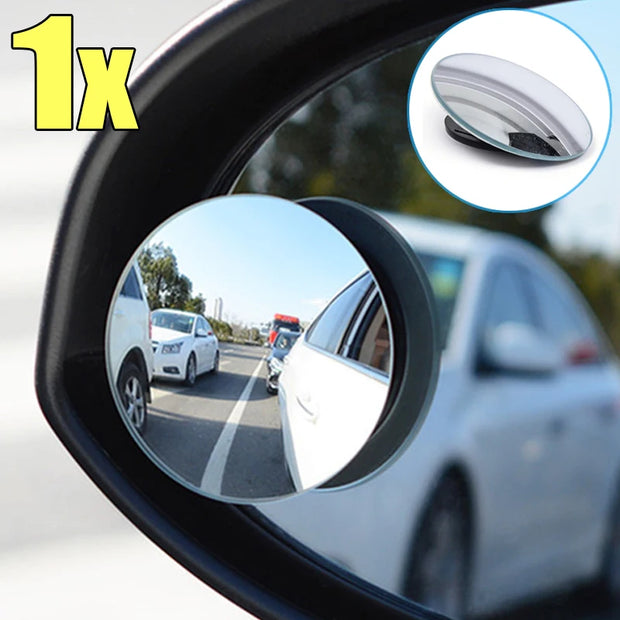 Car Rear View Mirror Auxiliary Blind Spot Mirror Ultra Clear 360 Degree Adjustable Wide Angle Car Reverse Borderless Mirrors