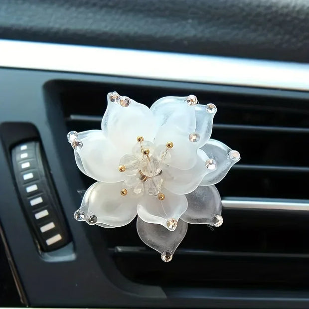 1pc Lotus Car Air Freshener Clip Car Perfume Clip Aromatherapy Air Conditioning Ventilation Ornaments Car Interior Decoration