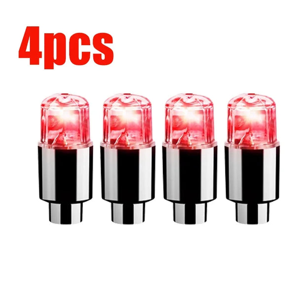 Universal Car Bicycle LED Bulb Tire Light Motorcycle Bicycle Neon Valve Cover Lights Tire Colorful Flashing Lamp Ambient Light