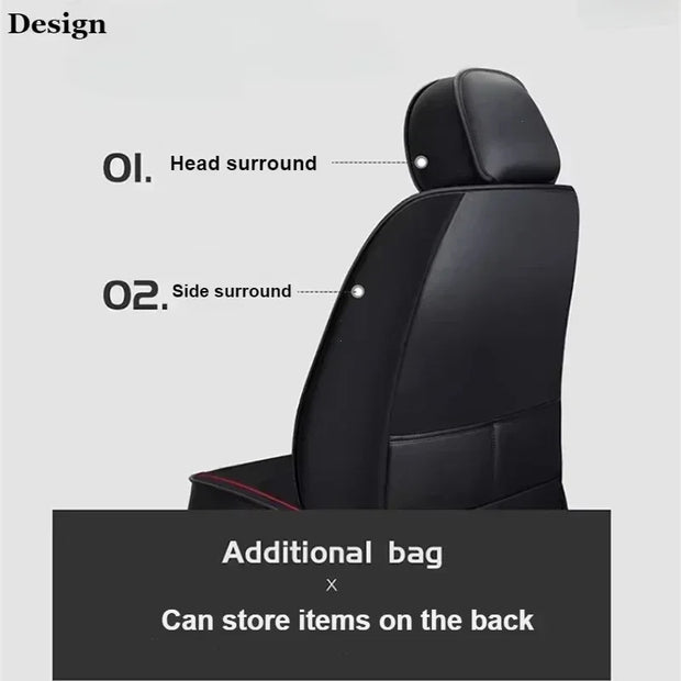 Auto Set Car Seat Covers PU Leather Single Front Split Car Protector Four Season Universal Fit Most Car SUV Car Accessories