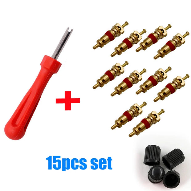 Copper Valve Core Car Motorcycle Bike Tire Valve Core American/US Vacuum Tyre Valve Stems Core Remover Bicycle Auto Accessories