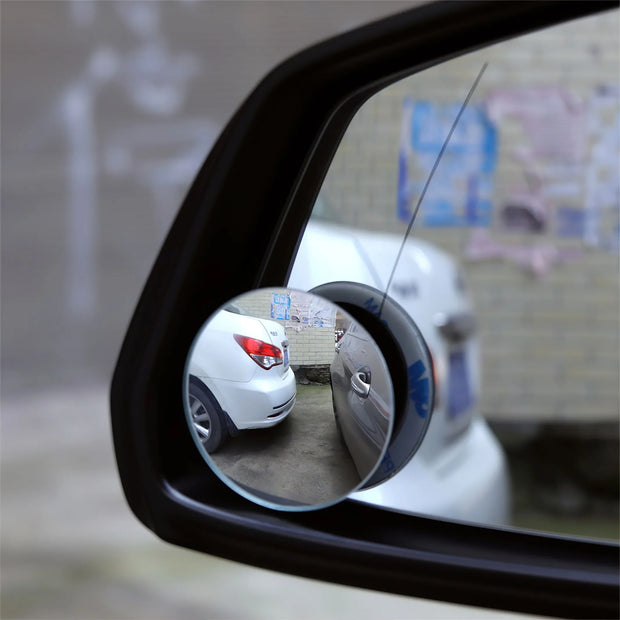 2Pcs Car Rearview Convex Frameless Blind Spot Mirrors Auxiliary Mirror Auto Motorcycle Universal Wide Angle Adjustable Mirrors