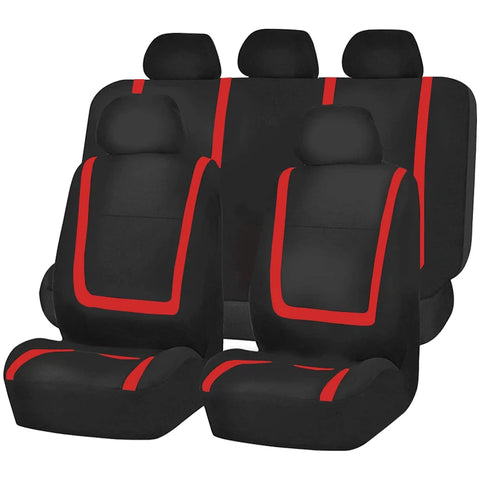 Full Set Car Seat Cover Fabric Universal Polyester Breathable Washable Suitable For Car Truck Van Suv Car Accessories Interior