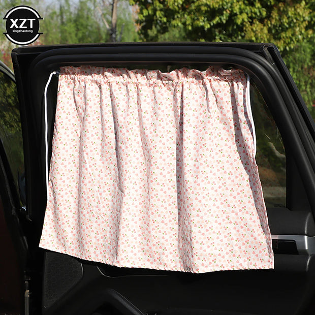 Suction Cup Curtain In The Car Window Sunshade Cover Cartoon Universal Side Window Sunshade UV Protection For Kid Baby Children