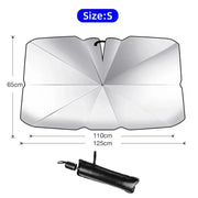 2024 Upgraded Car Windshield Sun Shade Umbrella Foldable Car Sunshade Front Window Cover for UV Ray Block & Sun Heat Protection