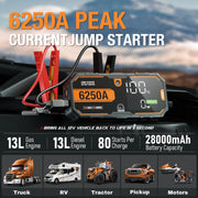 Car 6000A Portable 12V  Jump Starter Power Bank 12V Auto Battery Charger Booster Starting Device