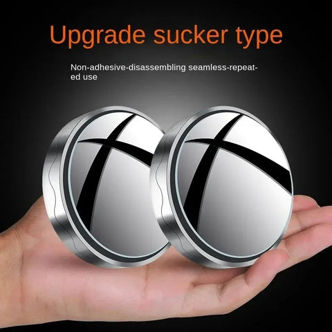 Car Blind Spot Rear View Mirror Wide Angle 360 Degree Adjustable Small Round Mirror Car Reverse Auxiliary Rearview Convex Mirror