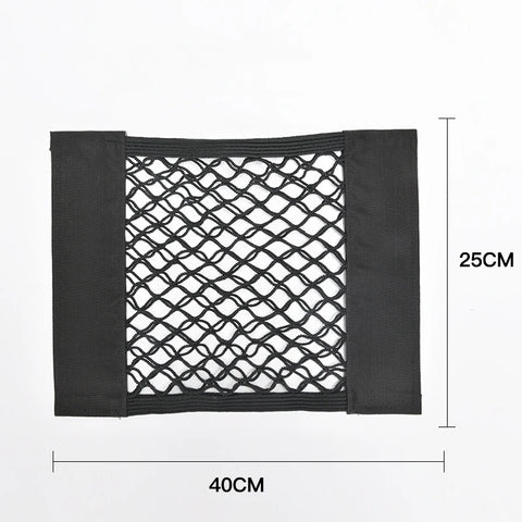 Car Back Rear Seat Storage Net Elastic String Net Universal Mesh Storage Bag Magic Sticker Auto Car Trunk Organizer Accessories