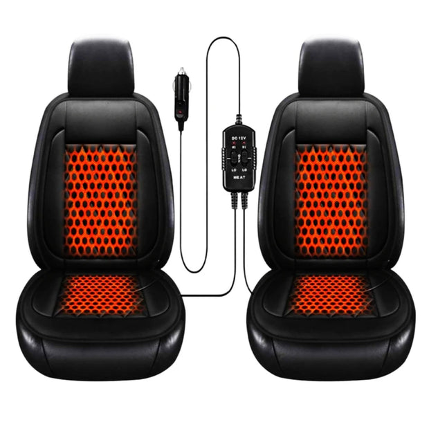 2PCS Winter Heated Car Seat Cushion Car Heating Mat 12V Automotive Vehicle 2 Row Seat Cover For Car Seats Universal