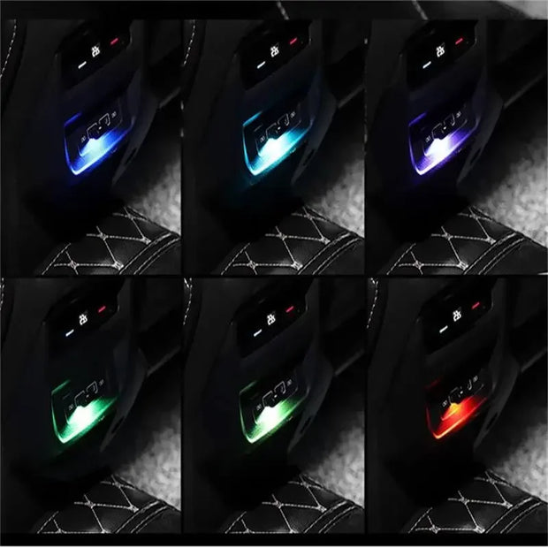 Car Mini USB LED Ambient Light Decorative Atmosphere Lamps Auto PC Computer Portable Lights Plug Play Cars Interior Accessory