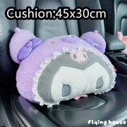 Cute Sanrio Headrest Cushion Car Seat Cartoon Kuromi My Melody Cinnamoroll Pom Pom Purin Pillow Comfortable Home Decor Girl