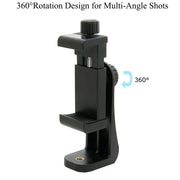 Tripod Mount Universal 360 Degree Mobile Phone Clip Compatible With 1/4 Screw Cellphone Holder Desk Tripod Adapter For iphone