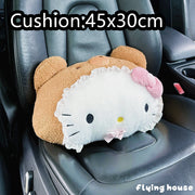 Cute Sanrio Headrest Cushion Car Seat Cartoon Kuromi My Melody Cinnamoroll Pom Pom Purin Pillow Comfortable Home Decor Girl