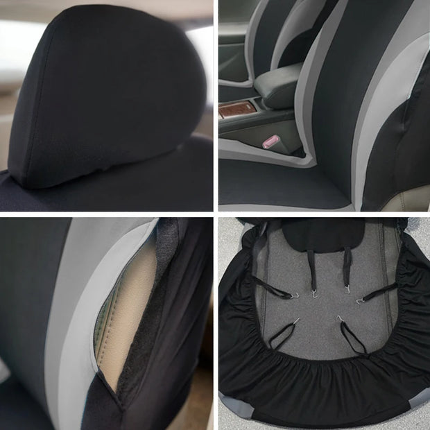 Universal Car Seat Covers Full Set Universal Breathable Fabric Seat Covers For Car Fit for Most Car SUV Interior Accessories