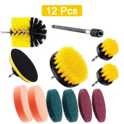 UNTIOR Electric Drill Brush Attachment Set Power Scrubber Brush Car Polisher Kitchen Bathroom Cleaning Kit Toilet Cleaning Tools