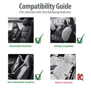 2 Pack PU Leather Front Seat Cover Car Fashion Style High Back Bucket Car Seat Protector Cover Universal Car Seat Accessories