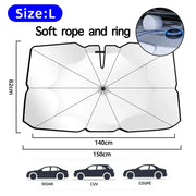 2024 Car Windshield Sun Shade Umbrella Foldable Sunshade Front Window Cover for UV Ray Block Heat Protection Protector Parasol