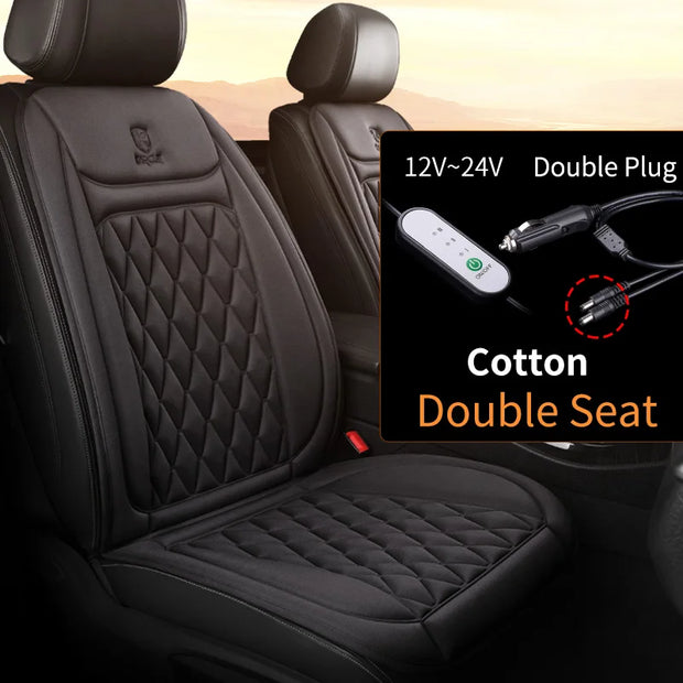 12-24v Heated Car Seat Cover 30' Fast Car Seat Heater Cloth/Flannel  Heated Car Seat Protector 25W Seat Heating Cover Car Seat