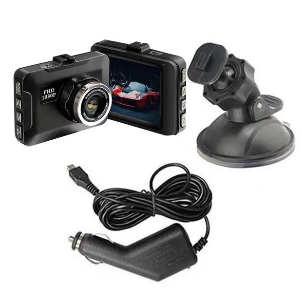 Car Dash Cam 1080P Full HD Driving Recorder Built-in G Sensor 2 Inch Screen Night Vision Wide Angle 24H Parking Mode Camera