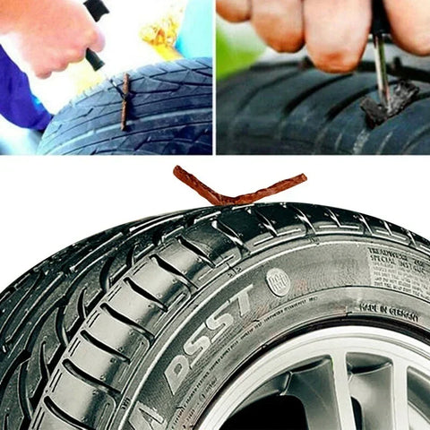 Tubeless Tire Repair Strips Stiring Glue for Tyre Puncture Emergency Repair Rubber Strips Car Moto Bike Vacuum Tire Repair Tools