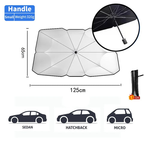 Car Sunshade Windshield Umbrella Front Sun Shade Parasol Foldable Summer Protection Car Seat Heat Insulation Car Accessories