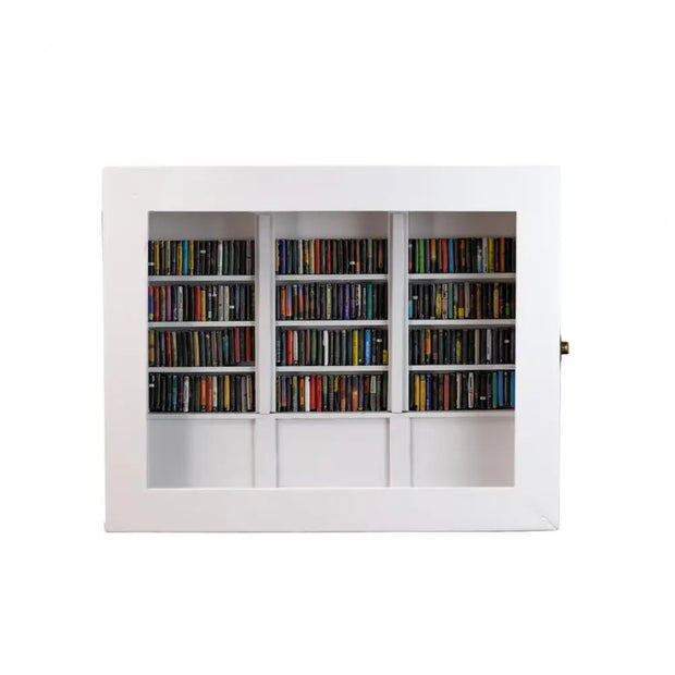 25.4*21.8cm Shake Away Anxiety Bookshelf Figurine Wooden Miniature Pocket Bookcase Bookshelf Insert Ornament Book Lovers Gift