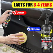 Car Plastic Restorer Coating Agent Auto Plastic Rubber Exterior Repair Clean Refresh Restoration Agent Black Shine Seal Brighten