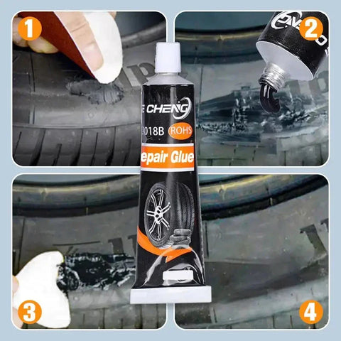 Tire Repair Glue Waterproof & High Temperature Resistant Black Sealing Waterproof And High-Temperature Resistant Repair Adhesive