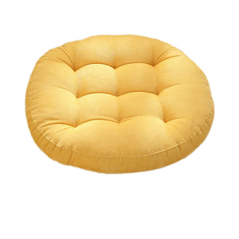 Round Large Floor Seat Pillows Gray Tufted Corduroy Cushions for Outdoor Yoga Tatami Chair Pad Casual Seating Reading Cushion 방석