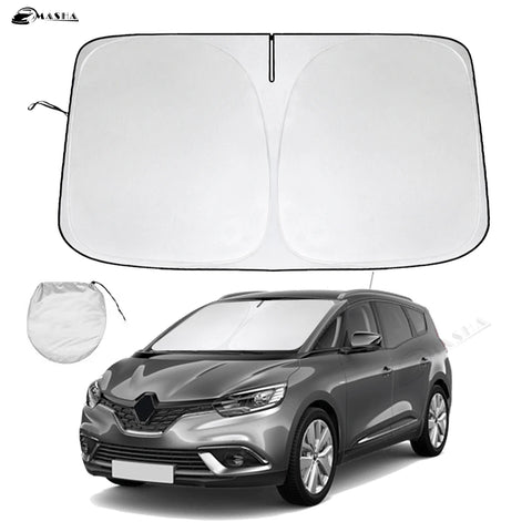 For Renault Scenic Grand Scenic 2013 - 2023 Windshield Sun Shade Car Sunshade Cover Foldable Sun Visor Protector Blocks UV Rays