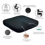 Tailbone Sciatica Back Pain Relief Comfort Office Chair Car Seat Cushion Non-Slip Orthopedic Memory Foam Coccyx Cushion