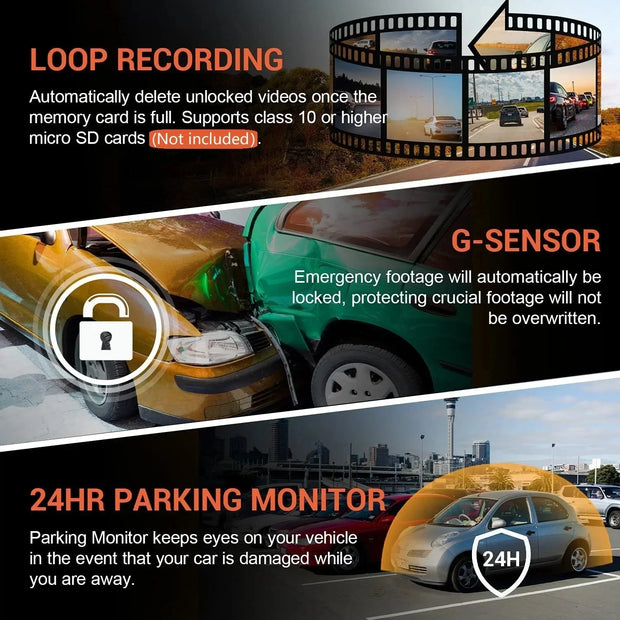 1080P Car Dvr WIFI Dash Cam for Cars Dual camera for Vehicle Recorder Video Rear View Camera Black Box car accsesories