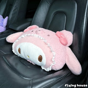 Cute Sanrio Headrest Cushion Car Seat Cartoon Kuromi My Melody Cinnamoroll Pom Pom Purin Pillow Comfortable Home Decor Girl