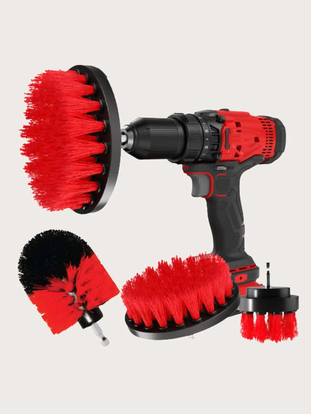 3Pcs/Set Electric Scrubber Brush Drill Brush Kit Plastic Round Cleaning Brush For Carpet Glass Car Tires Nylon Brushes